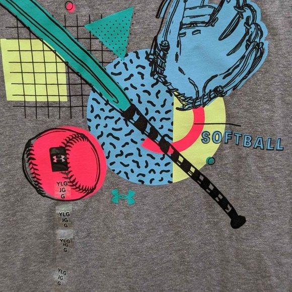 Under Armour Tee- Softball - Girl's Size Large - Picture 3 of 4